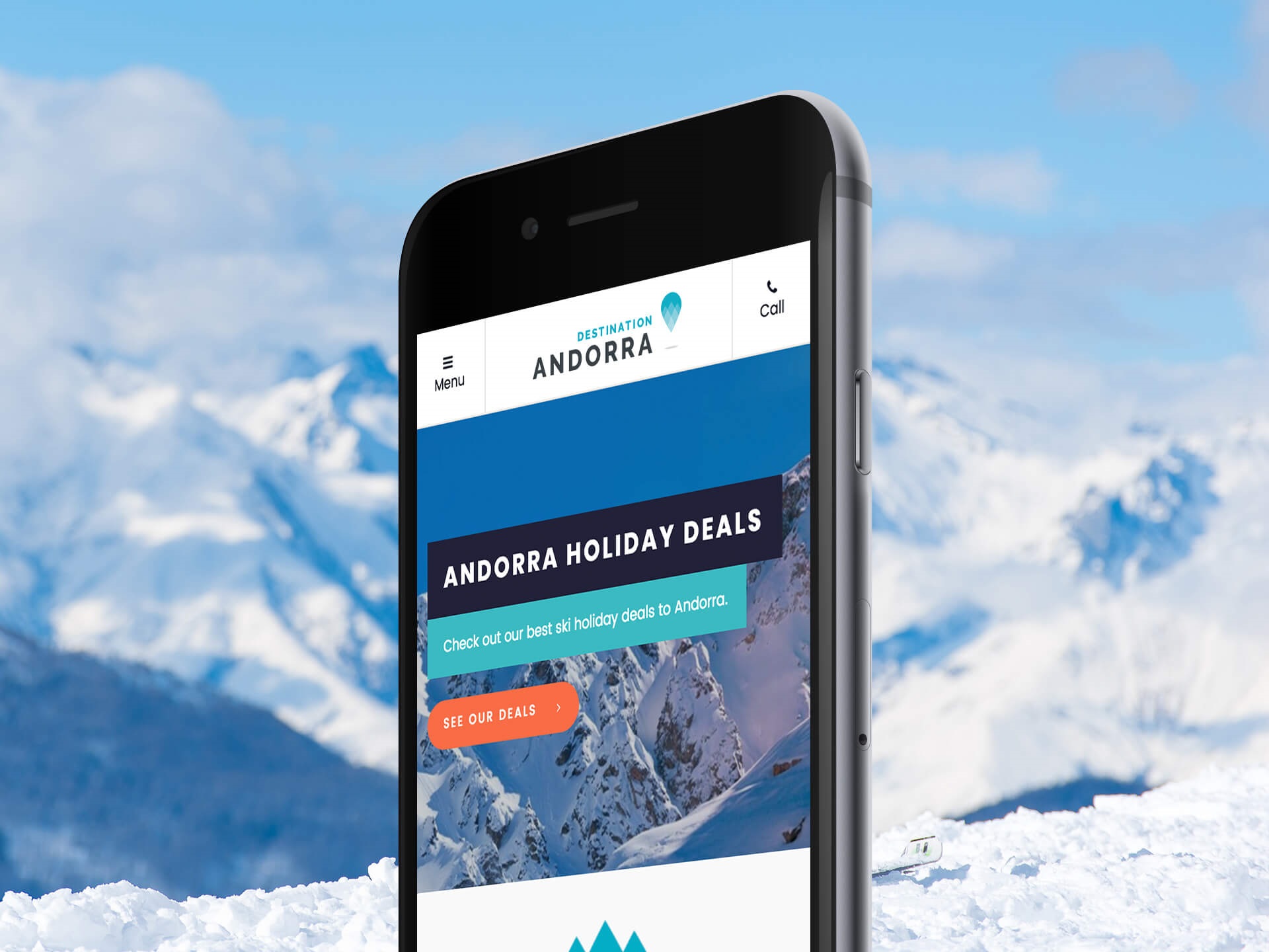 Destination Ski - Mobile Travel Web Design Destination Ski Travel Website Design Mobile